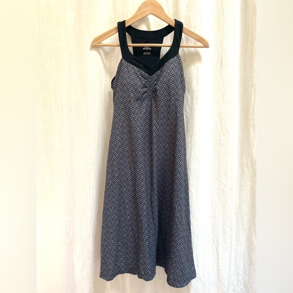 PRANA shauna dress Ikat gray side small